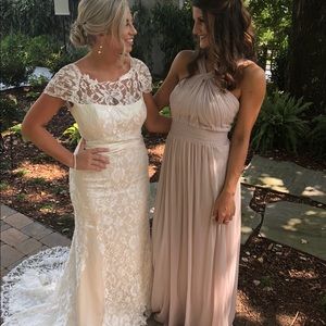 Y- Neck Long Mesh Dress